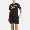 Reebok Women's Big Logo Crewneck Short Sleeve Tee In Black