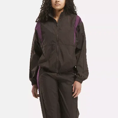 Reebok Women's Big Vector Woven Jacket In Dark Matter