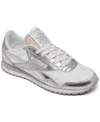 Reebok Women's Classic Az Casual Sneakers From Finish Line In White,silver