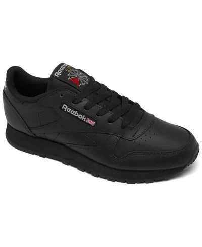 Reebok Women's Classic Leather Casual Sneakers From Finish Line In Black