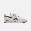 Reebok Women's Classic Leather Shoes In Chalk/alabaster/dynamic Purple