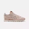 Reebok Women's Classic Leather Casual Sneakers From Finish Line In Pink Stucco / Bone / Ash
