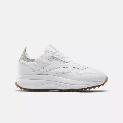 Reebok Women's Classic Leather Sp Extra Shoes In Ftwr White / Vintage Green / Ree
