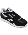 Reebok Women's Classic Nylon Casual Sneakers From Finish Line In Black,white
