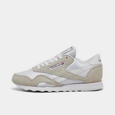 Reebok Women's Classic Nylon Slim Casual Shoes In White/white