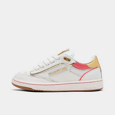 Reebok Women's Club C Bulc Casual Shoes In Chalk/sunset Coral/chalk