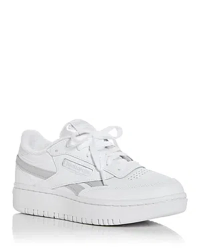 Reebok Women's Club C Double Revenge Low Top Trainers In White/pure Grey