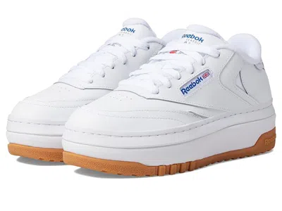 REEBOK WOMEN'S CLUB C EXTRA WOMEN'S SHOES WHITE/VECTOR BLUE: 10 B - MEDIUM