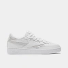 Reebok Women's Club C Revenge Casual Shoes In White/steely Fog/silver Metallic