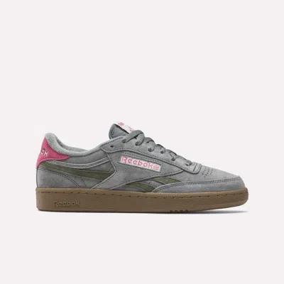 Reebok Club C Revenge Suede Panelled Sneakers In Gray