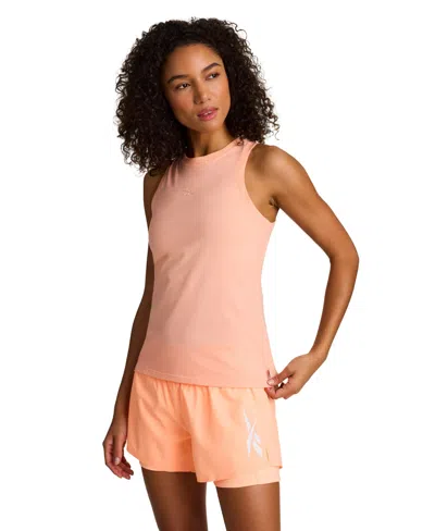 Reebok Women's Core Fitted Crewneck Tank Top In Orange