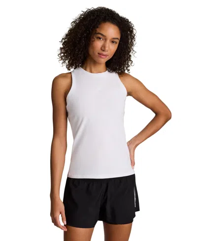 Reebok Women's Core Fitted Crewneck Tank Top In White