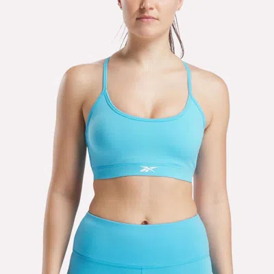 Reebok Women's Core Strappy Bra - Medium Support In Blue