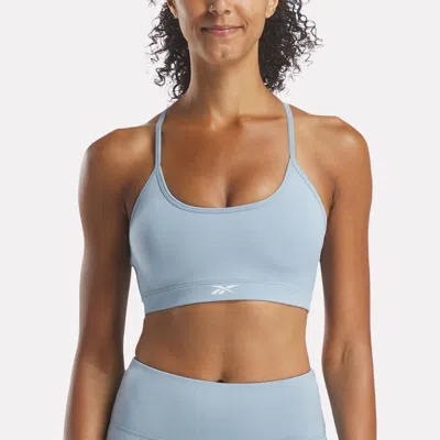 Reebok Women's Core Strappy Bra - Medium Support In Blue