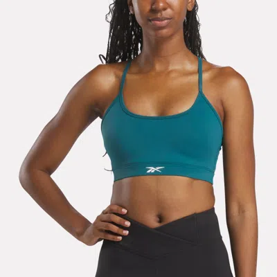 Reebok Women's Core Strappy Bra - Medium Support In Blue
