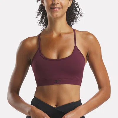 Reebok Women's Core Strappy Bra - Medium Support In Burgundy
