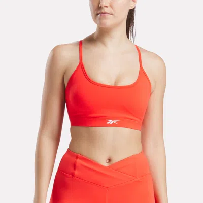 Reebok Women's Core Strappy Bra - Medium Support In Orange