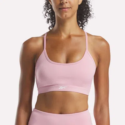 Reebok Women's Core Strappy Bra - Medium Support In Pink