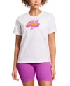 Reebok Women's Cotton Hot Logo Graphic Crewneck T-shirt In White
