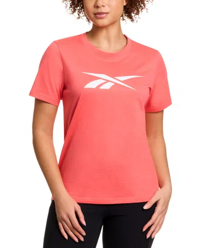 Reebok Women's Cotton Logo-graphic Crewneck T-shirt