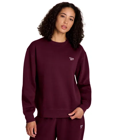 Reebok Women's Crewneck Top In Burgundy