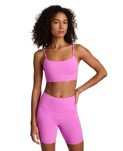 Reebok Women's Cropped Pull-on Bra In Pink