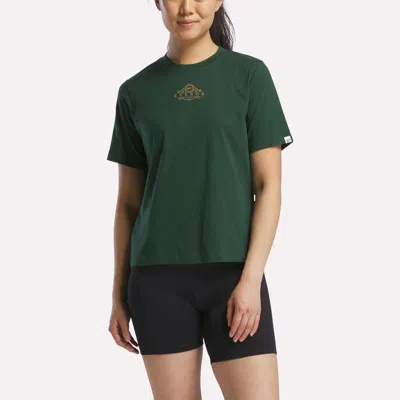Reebok Women's Fitted Graphic T-shirt In Heritage Green