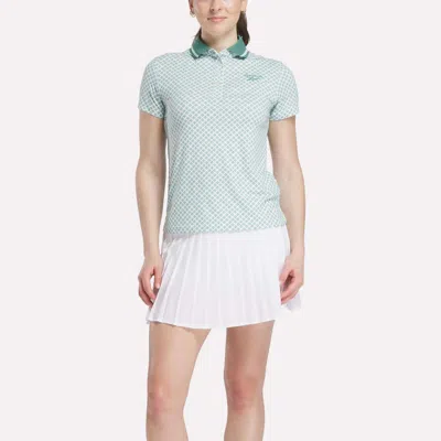 Reebok Women's Foulard Print Sleeveless Polo Shirt In Blue