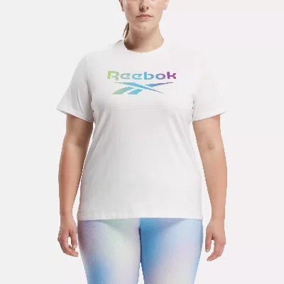 Reebok Women's Gradient Graphic T-shirt (plus Size) In Chalk