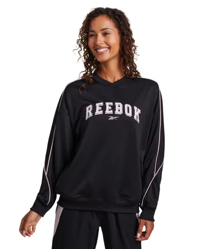 Reebok Women's Hardcore Heritage V-neck Sweatshirt In Black