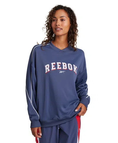 Reebok Women's Hardcore Heritage V-neck Sweatshirt In Blue