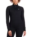 Reebok Women's Id Train Fitted Quarter-zip Track Jacket In Black