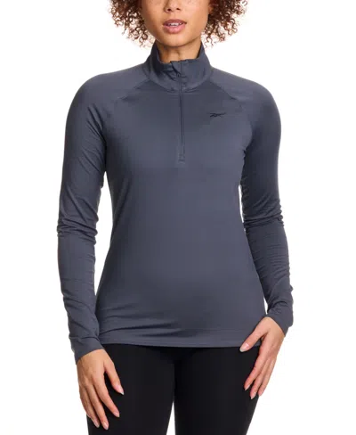 Reebok Women's Id Train Fitted Quarter-zip Track Jacket