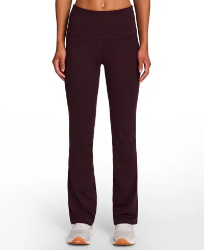 Reebok Women's Id Train High-rise Bootcut Leggings In Burgundy