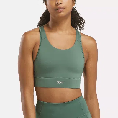 Reebok Women's Id Train High Impact Cutout Sports Bra In Escape Green