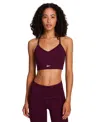 Reebok Women's Id Train Tri-back Mid-impact Sports Bra In Burgundy