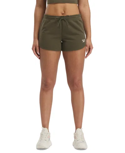 Reebok Women's Identity Drawstring-waist Shorts In Army Green