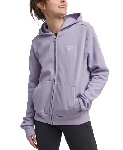 Reebok Women's Fleece Full-zip Hoodie In Dusk Purple