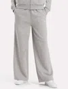 Reebok Women's Identity Fleece Wide Leg Pants In Gray