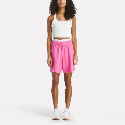 Reebok Women's Identity High-rise Shorts 5" In Pink