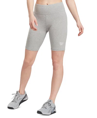Reebok Identity Fitted Logo Shorts In Grey