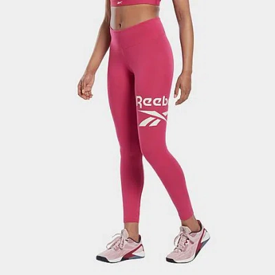 Reebok Identity Logo Leggings In Semi Proud Pink