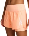Reebok Women's Interlock Pull-on Running Shorts In Orange