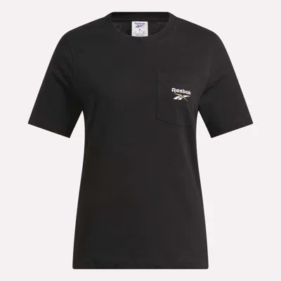 Reebok Women's Logo Pocket T-shirt In Black