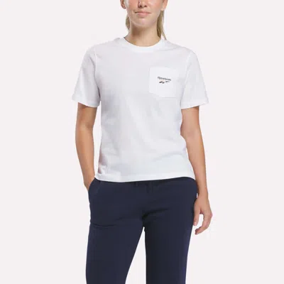 Reebok Women's Logo Pocket T-shirt In White