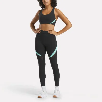 Reebok Women's Lux Colorblock High-rise 7/8 Leggings In Black