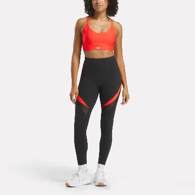 Reebok Women's Lux Colorblock High-rise 7/8 Leggings In Black