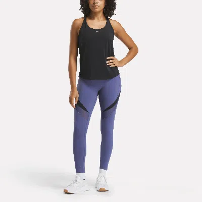 Reebok Women's Lux Colorblock High-rise 7/8 Leggings In Purple