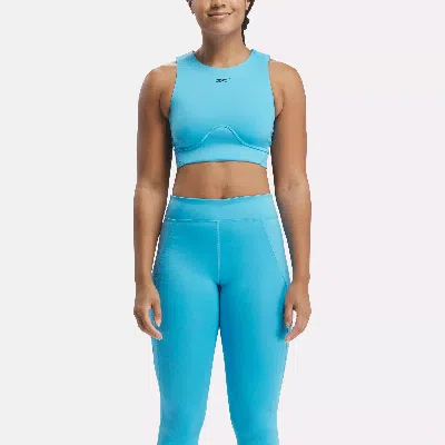 Reebok Women's Lux Contour Crop Top In Blue
