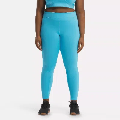 Reebok Women's Lux Contour Leggings (plus Size) In Bold Cyan